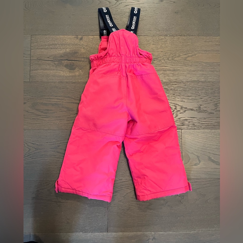 OshKosh pink girls snowpants sz 24M EUC worn twice